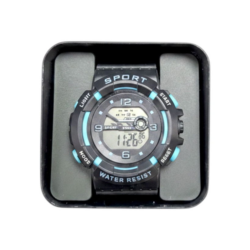 Ψηφιακό ρολόι χειρός - 6859 - 115185 - Black/Light Blue