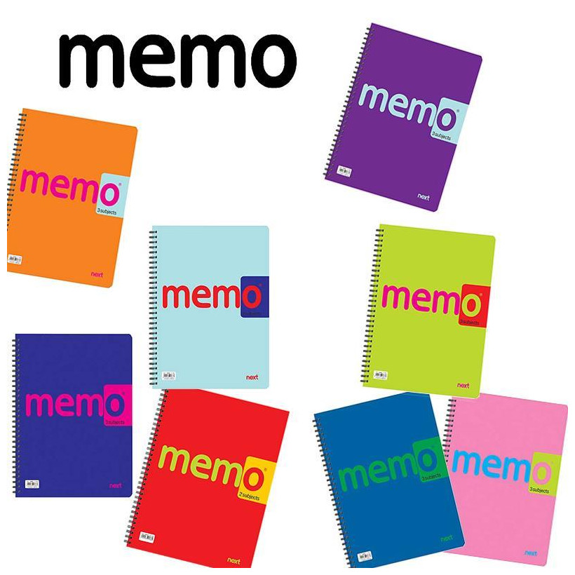 Next memo τετράδιο σπιράλ 17x25εκ. 5θεμ. - 6 ΤΕΜ