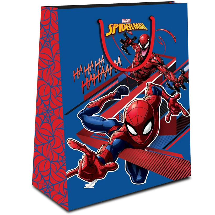 Τσάντα Δώρου Χάρτινη Spidermanί (45cm) 45x33x12cm Spiderman - 12 ΤΕΜ 19-366