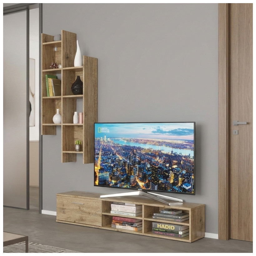 Σύνθετο σαλονιού Sarona  oak 150x35x160εκ