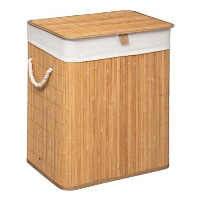 Καλάθι απλύτων Natural  χρώμα φυσικό-λευκό 40x30x50εκ