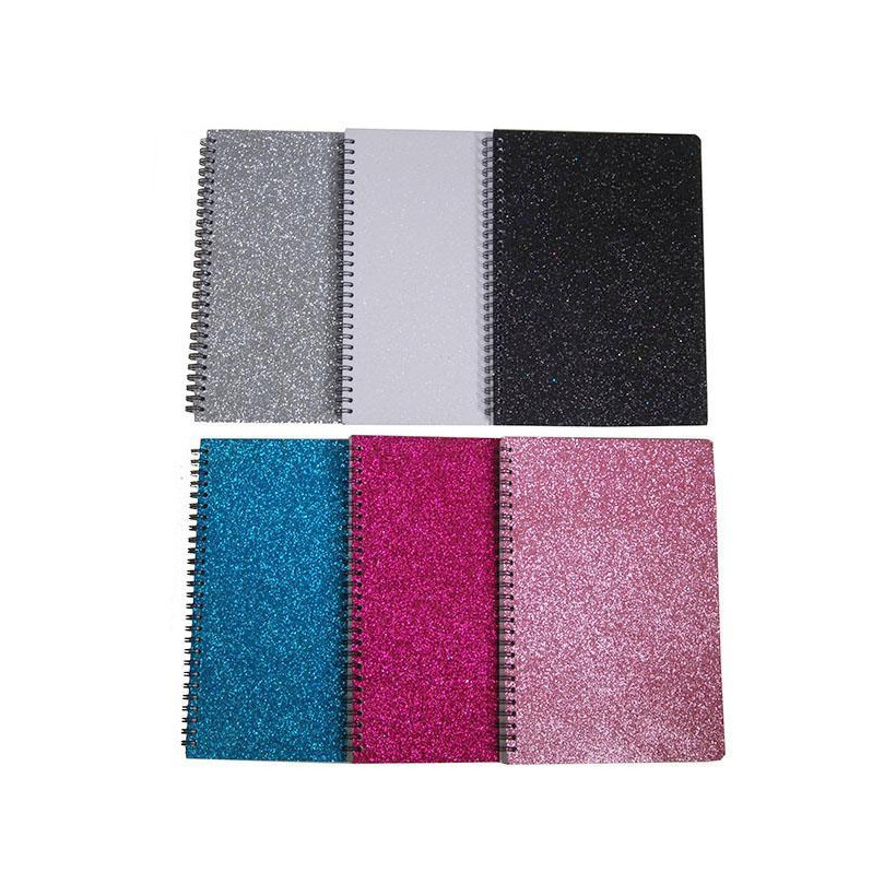Next glitter τετράδιο σπιράλ 17x25εκ. 2θεμ. 70φ. - 10 ΤΕΜ