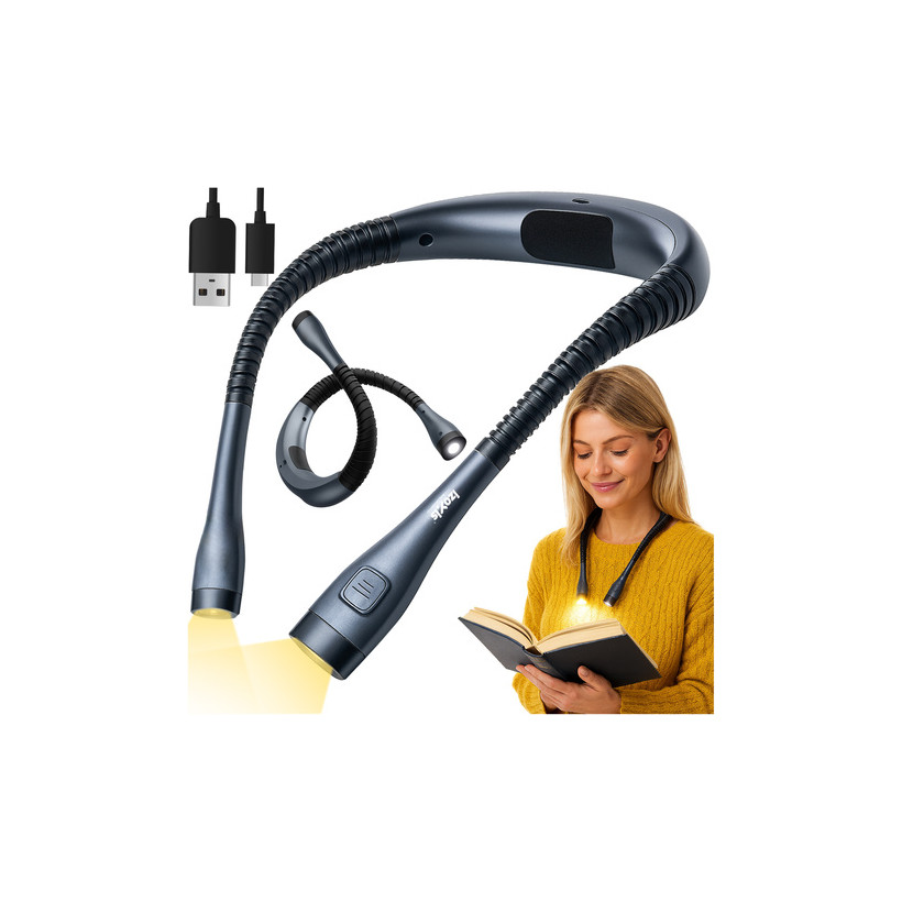 Izoxis Φωτιστικό Λαιμού Αναγνωστικό Νύχτας LED USB-C Επαναφορτιζόμενο 25675