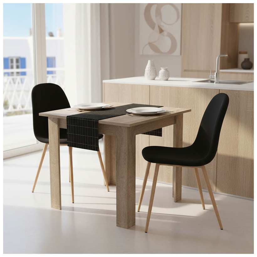 Τραπεζαρία Manka I-Bella  σετ 3τεμ σε sonoma απόχρωση 80x80x77εκ