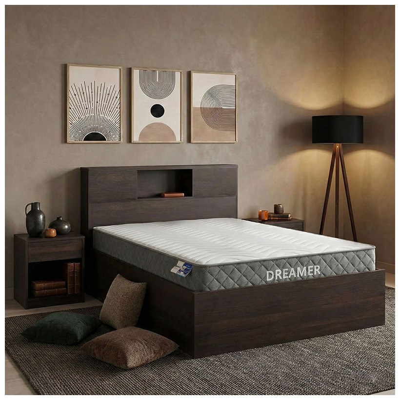 Κρεβάτι με στρώμα Olympus-Dreamer  wenge 120x200εκ
