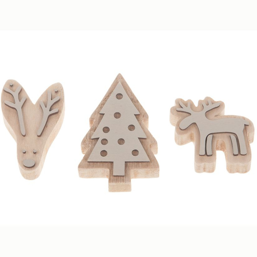 Διακοσμητικές σφραγίδες Xmas (Σετ/3)