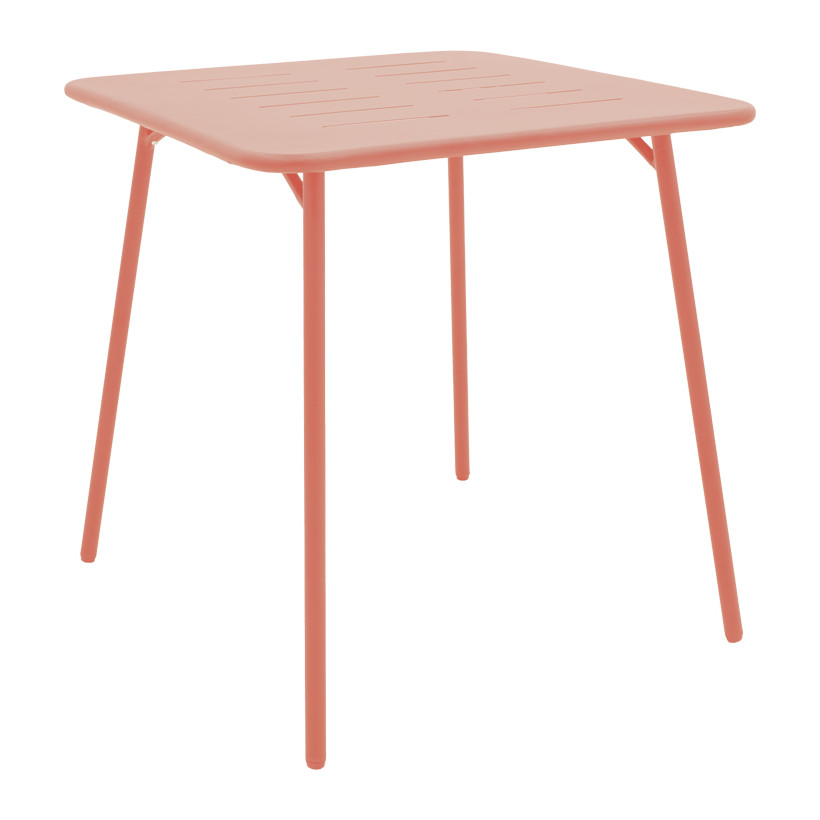 Τραπέζι Moraja  terracotta μέταλλο 70x70x73εκ