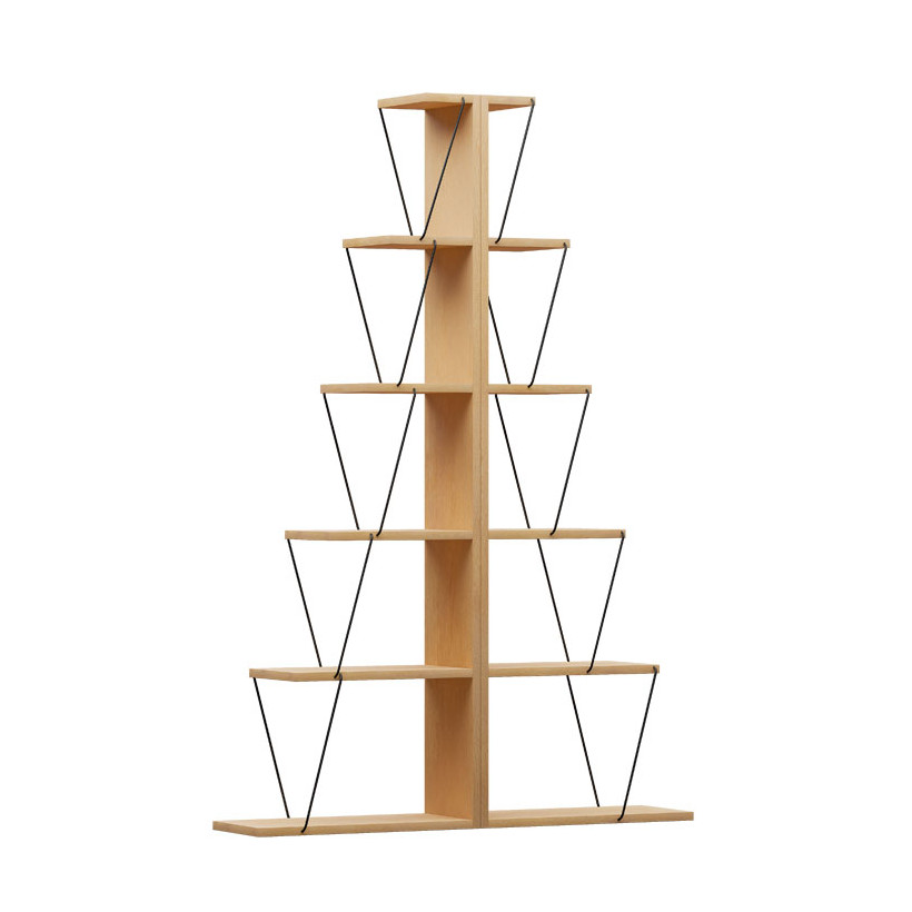Βιβλιοθήκη mini Tars  sonoma-μαύρο 100x22x150εκ
