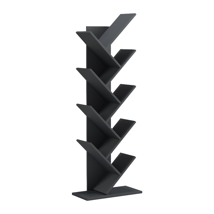 Βιβλιοθήκη Fyllo  ανθρακί 50x25x141.5εκ