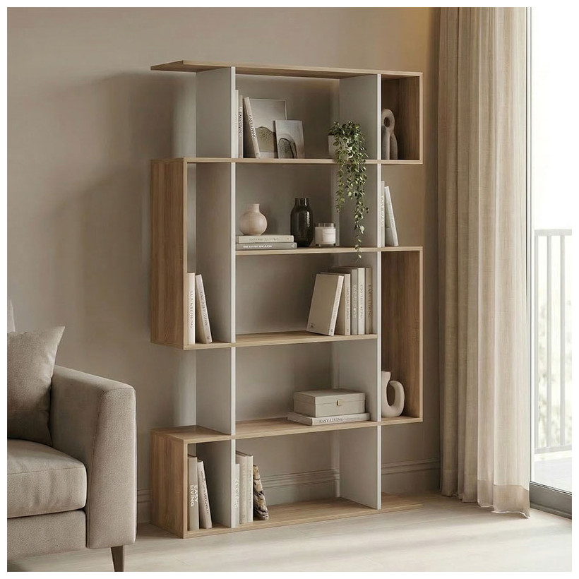 Βιβλιοθήκη Mito  sonoma - λευκό 108.5x25x161εκ
