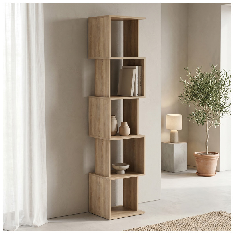 Βιβλιοθήκη Cubik  sonoma 35x30x161εκ