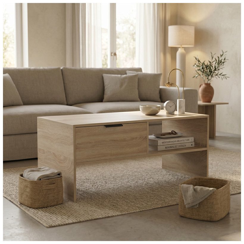 Τραπέζι σαλονιού Felina  sonoma 100x50x45εκ