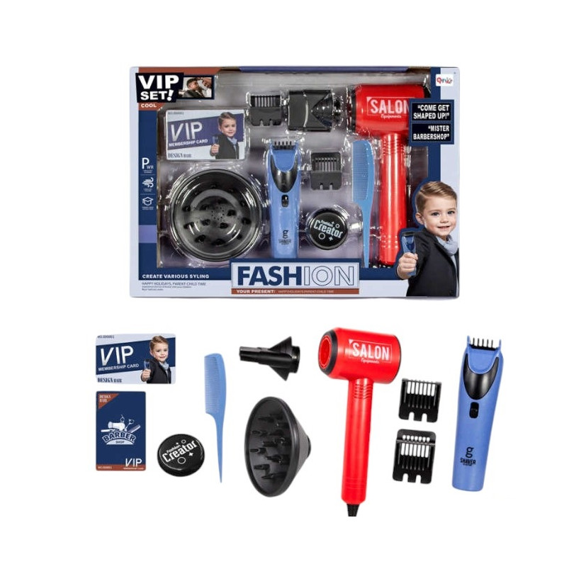 Παιδικό σετ κομμωτικής Barber - 10pcs - QY042 - 233364