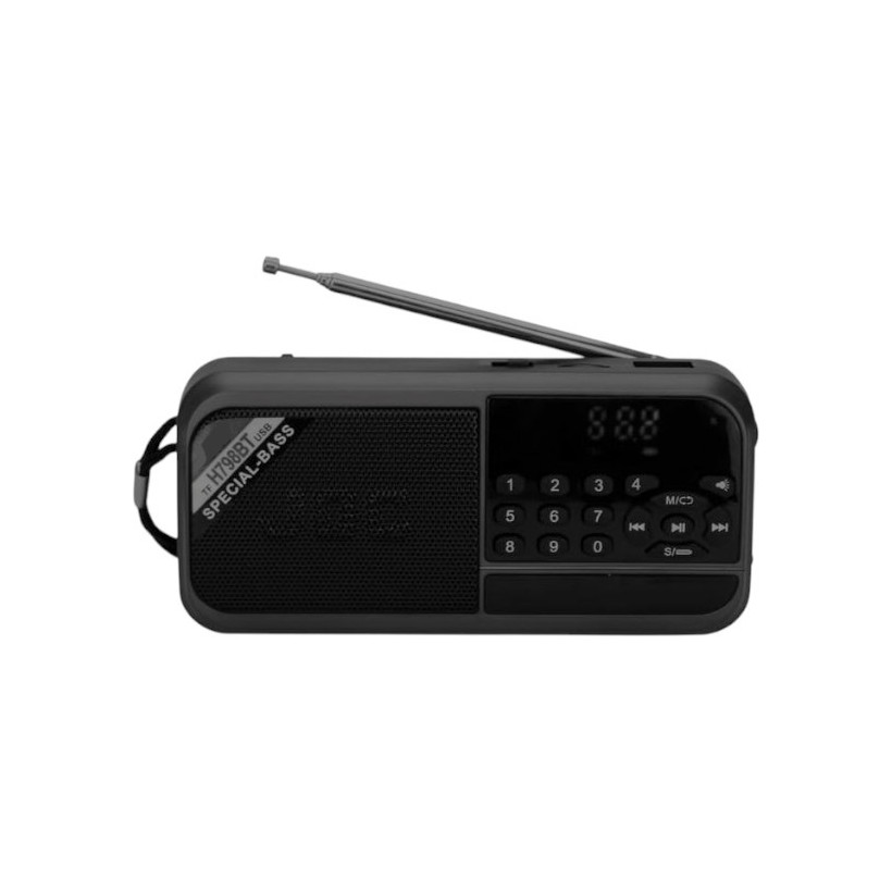 Επαναφορτιζόμενο ραδιόφωνο - PR-798BT - 241328 - Black