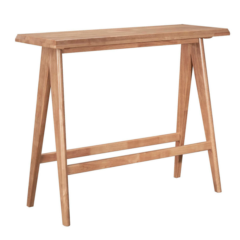 Τραπέζι Bar Winslow  ξύλο rubberwood ανοικτό καρυδί 120x45x100εκ