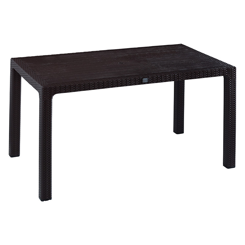 Τραπέζι Explore  με UV protection PP καφέ 150x90x73.5εκ