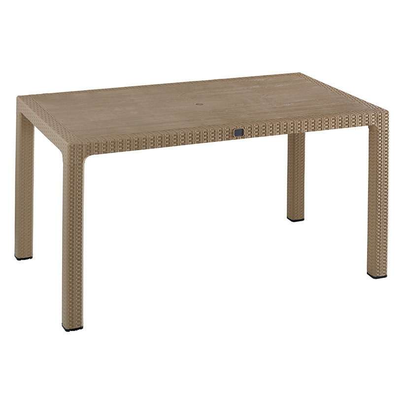 Τραπέζι Explore  με UV protection PP cappucino 150x90x73.5εκ