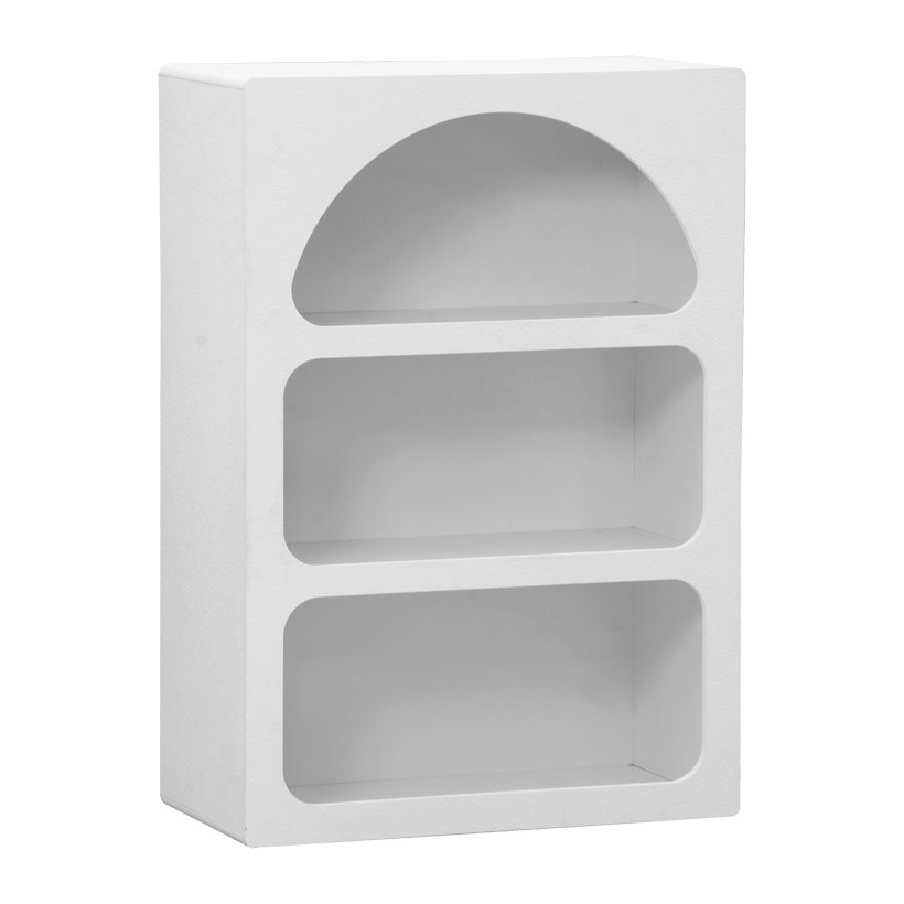 Βιβλιοθήκη-ραφιέρα Emersi  mdf σε λευκή απόχρωση 70x35x100εκ