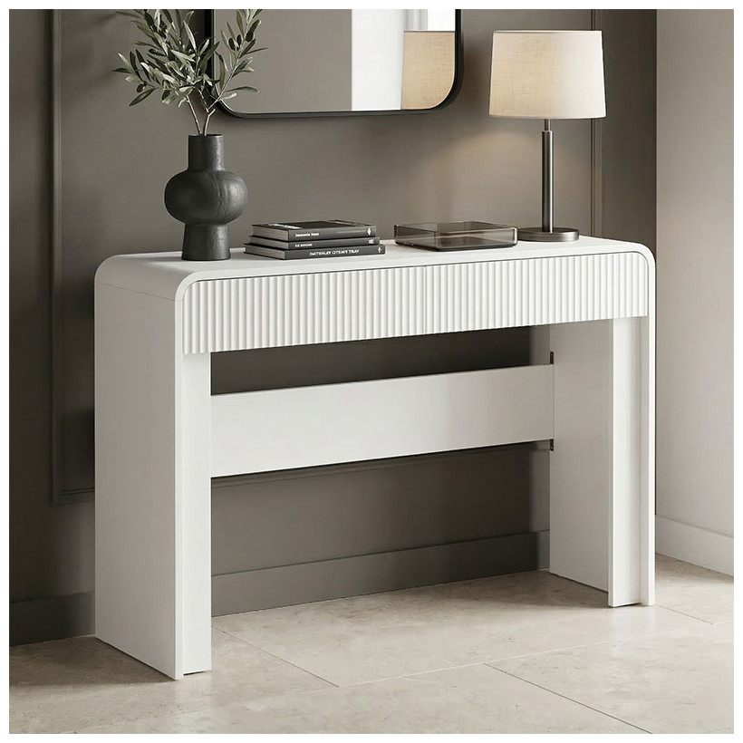 Κονσόλα Zeplen  λευκό mdf 110x38x75εκ