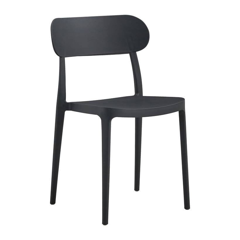 Καρέκλα Amvroan στοιβαζόμενη  με UV protection ανθρακί pp 51x49x79.5εκ