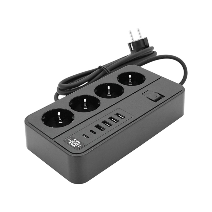 Πολύπριζο 4 θέσεων με θύρες USB - KOS-27013EU - 270131