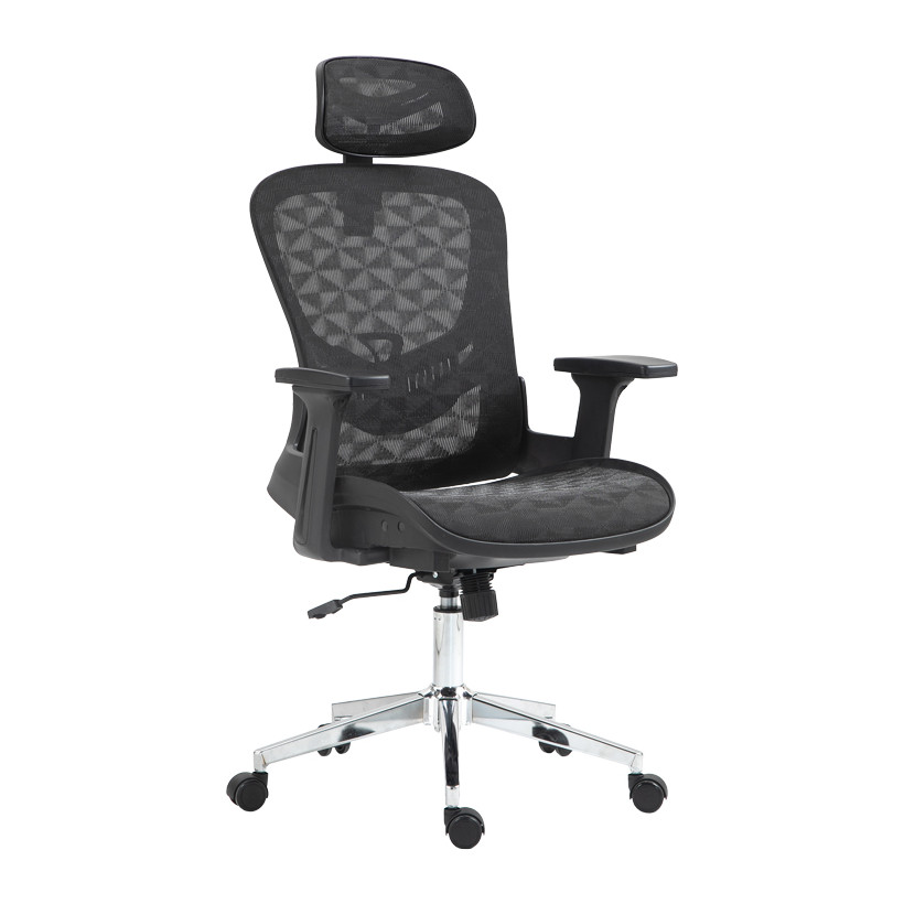 Καρέκλα γραφείου εργασίας Mergi  μαύρο mesh 62x63x120εκ