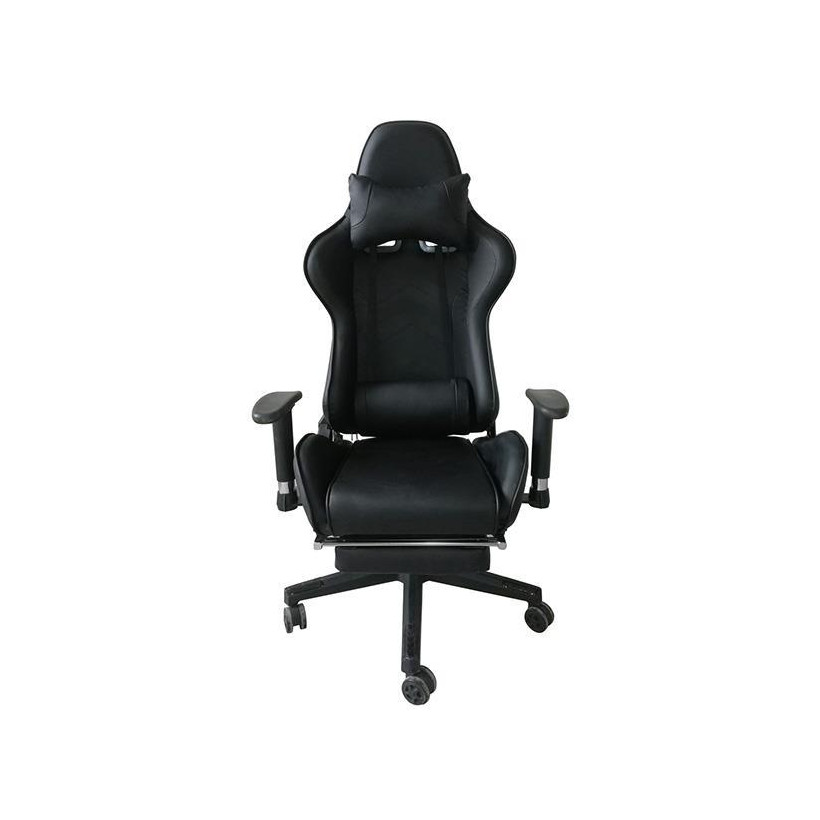 Καρέκλα gaming τροχήλατη Nextdeco μαύρη Υ124x52x47,5εκ