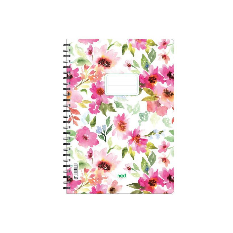 Next trends Flowers τετράδιο σπιράλ 3 θέματα 105 φύλλα 21x29εκ. - 3 ΤΕΜ