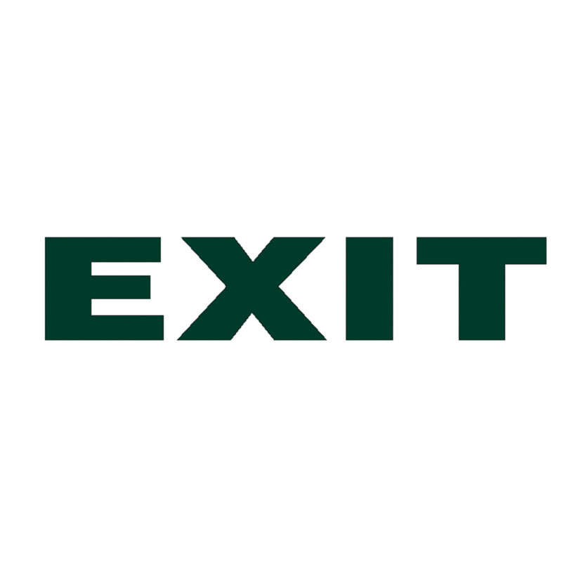 Next επιγραφή αυτοκόλλητο "Exit" 7x22εκ. - 10 ΤΕΜ