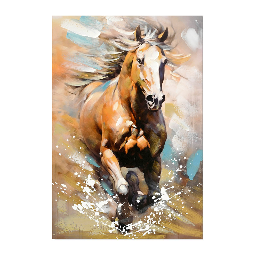 Πίνακας σε καμβά Horse Inart 60x3x90εκ