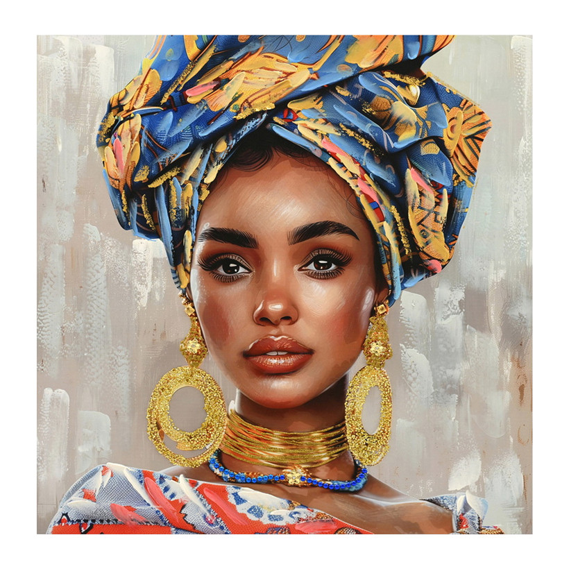 Πίνακας σε καμβά Turban 3D Inart 80x3x80εκ