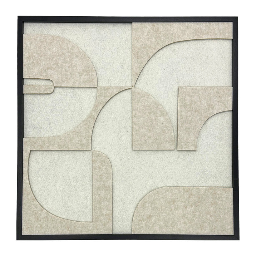 Πίνακας με πλαίσιο Jeire  λευκό 62x2.5x62εκ