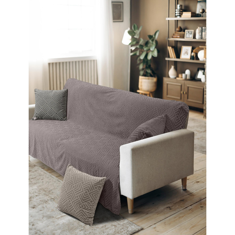 Ριχτάρι LAVIR TAUPE Taupe Ριχτάρι διθέσιου καναπέ: 180 x 250 εκ. MADI
