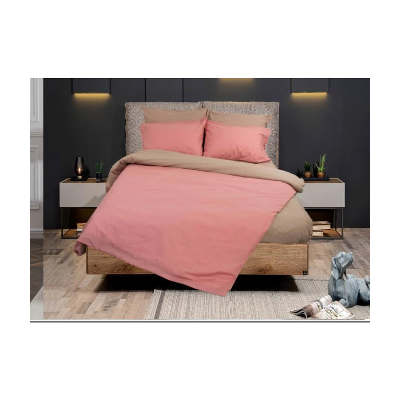 Σετ σεντόνια υπέρδιπλα RAINBOW Amethyst-Smoke από 50% βαμβάκι 220x250εκ.