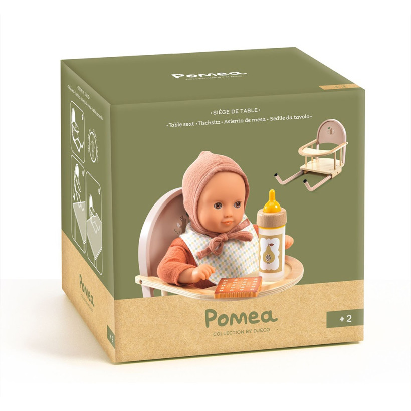 Djeco Pomea αξεσουάρ για κούκλα ξύλινο Καρεκλάκι φαγητού