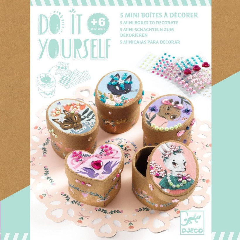 Djeco DIY φτιάχνω τα δικά μου μικρά κουτάκια με πετραδάκια