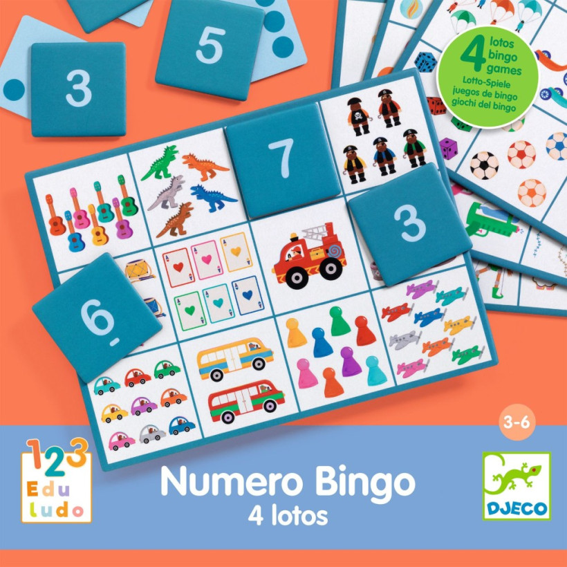 Djeco εκπαιδευτικό παιχνίδι επιτραπέζιο Bingo με αριθμούς