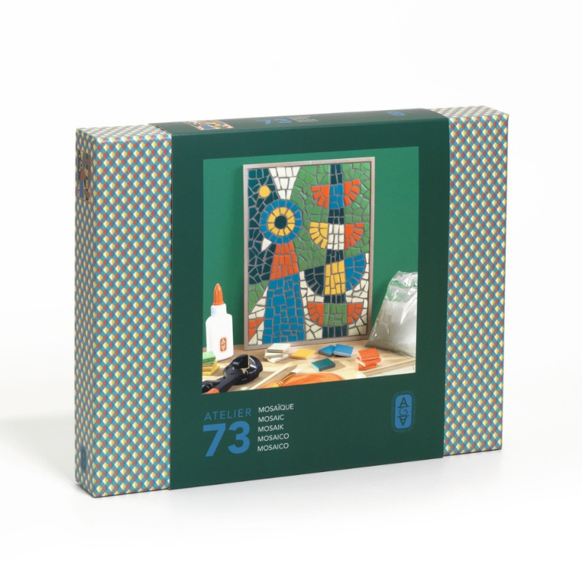Djeco Atelier 73 ψηφιδωτό σε ξύλινη βάση Παγώνι