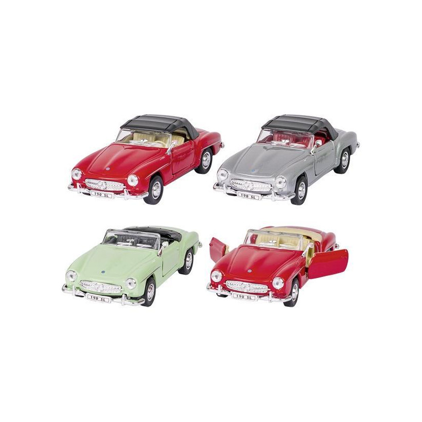 Goki αυτοκινητάκια μεταλλικά "Mercedes Benz 190SL" 12εκ. σε 3 σχέδια - 12 ΤΕΜ