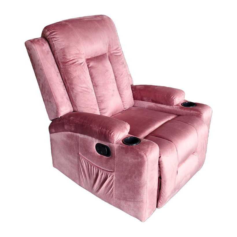 Πολυθρόνα relax Gessel  βελούδο σάπιο μήλο 80x90x98εκ