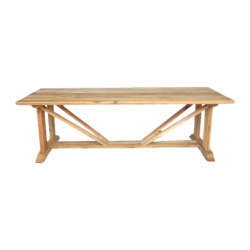 Τραπέζι Smarious  teak ξύλο σε φυσική απόχρωση 250x100x78εκ