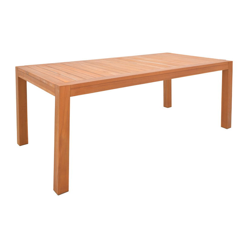 Τραπέζι Vocaly  teak ξύλο σε φυσική απόχρωση 200x100x75εκ