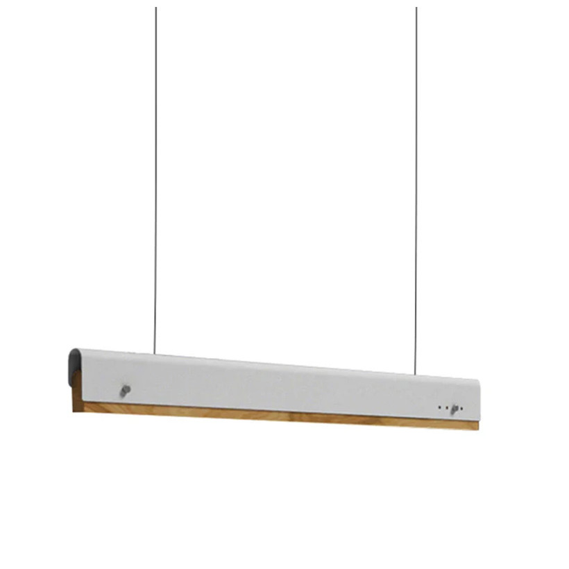 Φωτιστικό οροφής Rafmole  Led λευκό μέταλλο-ξύλο 120x7.5εκ