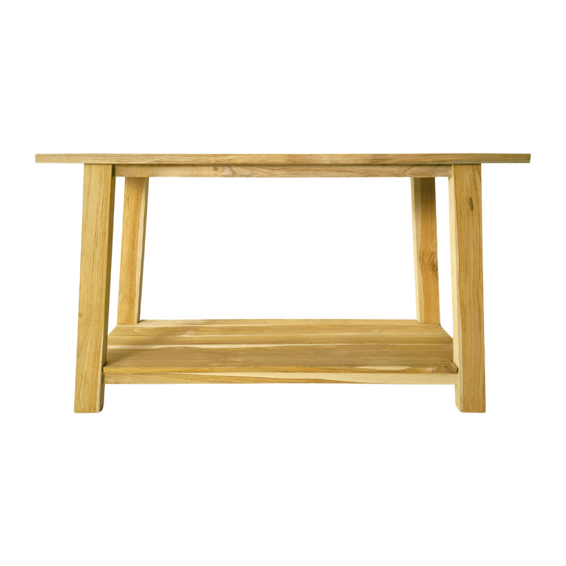 Κονσόλα Decoza  teak ξύλο σε φυσική απόχρωση 140x40x80εκ