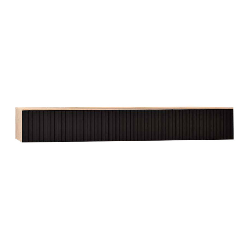 Κονσόλα με 2 συρτάρια Doha  mdf σε μαύρη με oak απόχρωση 120x41x20cm