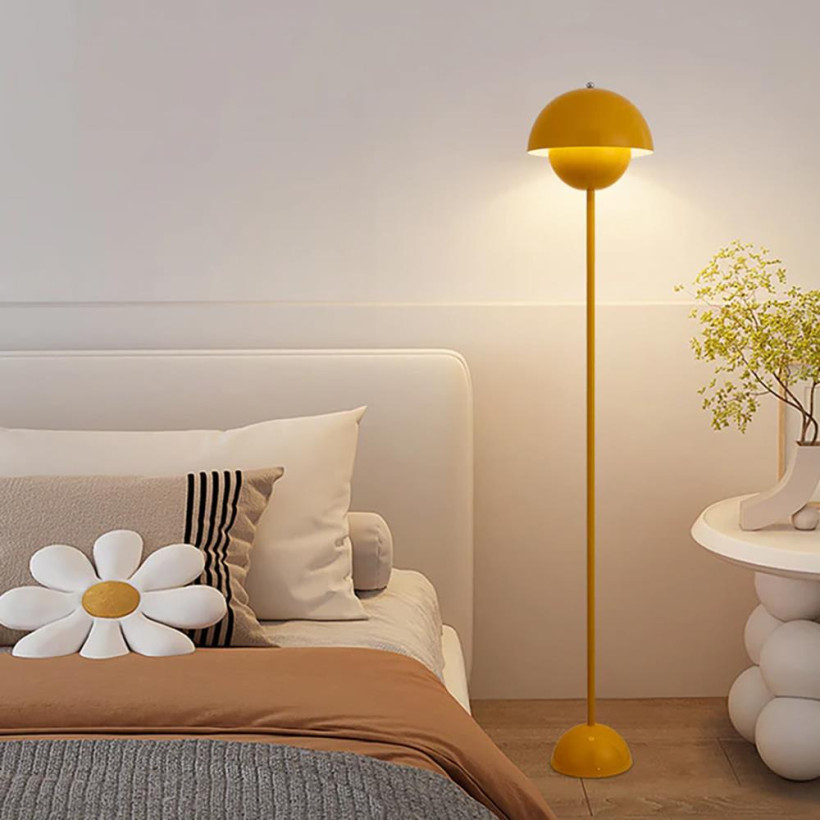 Φωτιστικό δαπέδου Nextdeco LED μεταλλικό πορτοκαλί Υ165εκ.