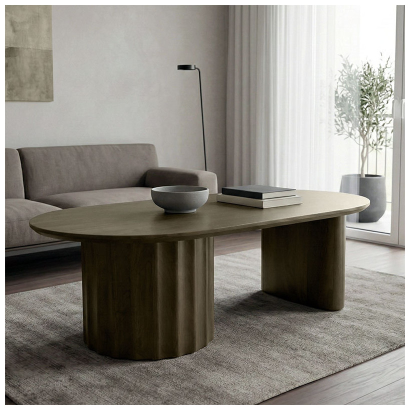 Τραπέζι σαλονιού Flute  wenge μασίφ ξύλο μάνγκο 130x65x40εκ