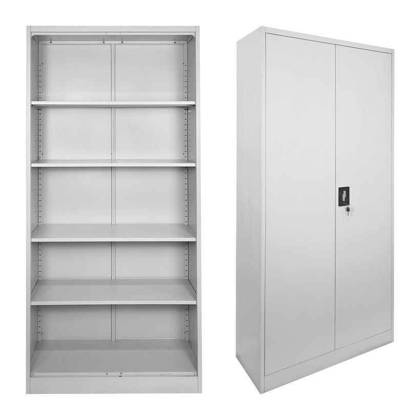 Μεταλλική ντουλάπα Ugren  ανοιχτό γκρι 90x40x180εκ