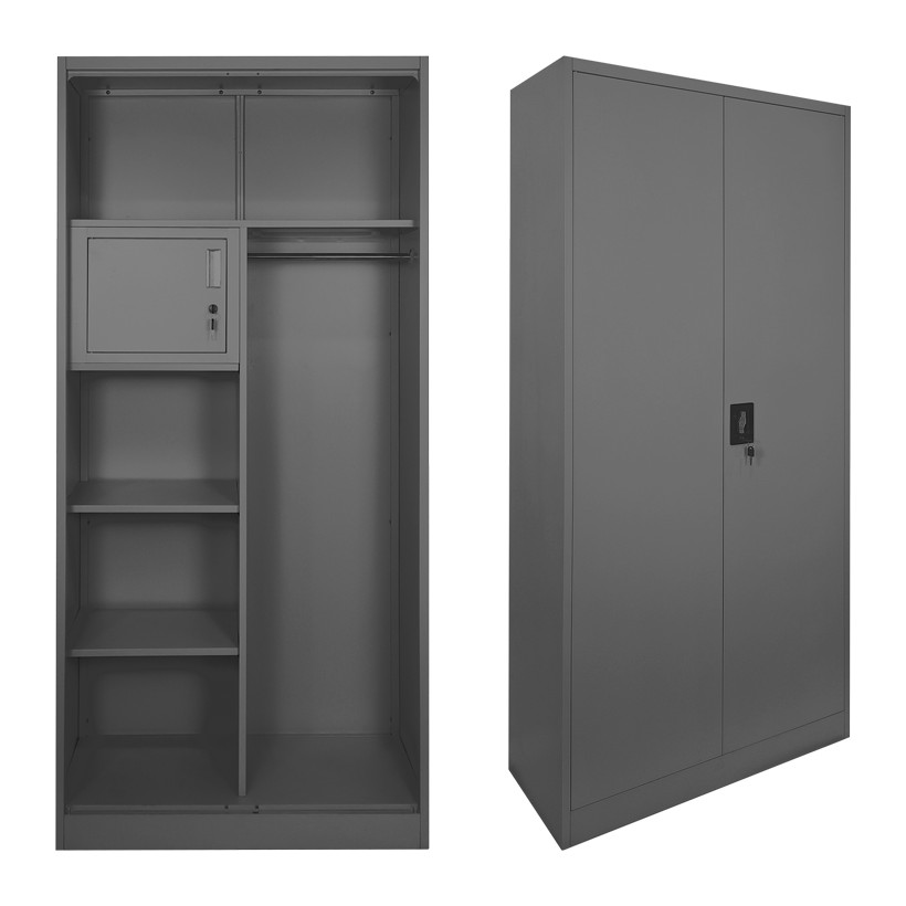 Μεταλλική ντουλάπα Zogi  με χώρισμα ανθρακί 90x45x180εκ