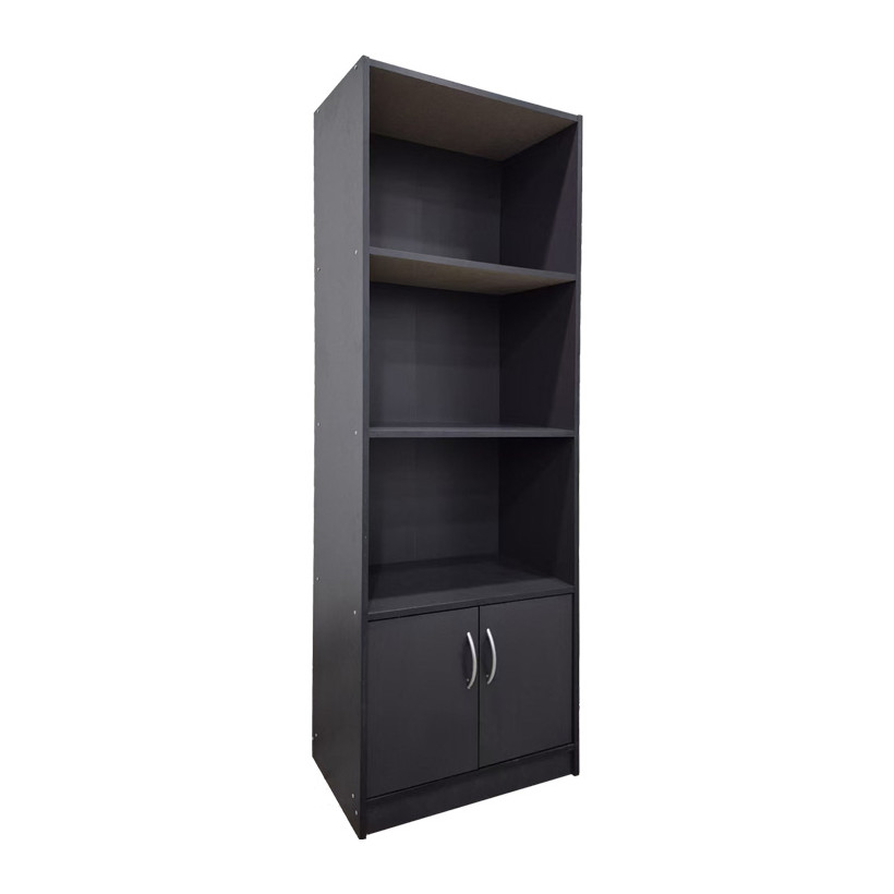 Βιβλιοθήκη Tekaro  σε ανθρακί απόχρωση 60x29x166εκ
